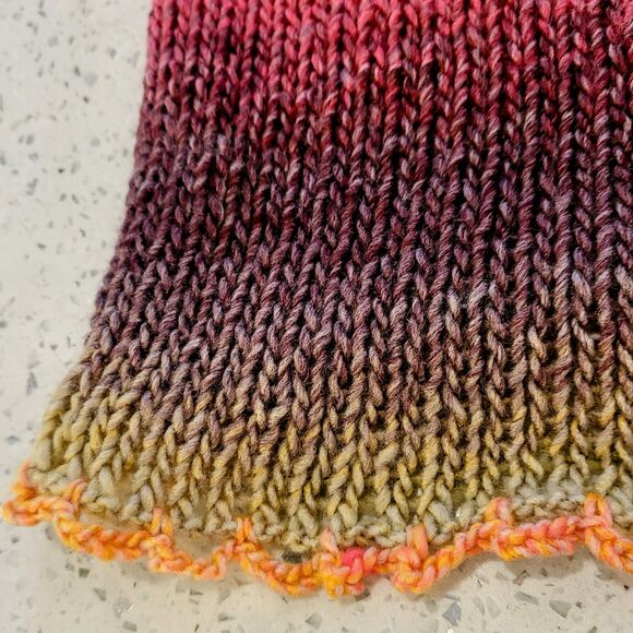 Handmade Sweater Tank Top Camisole Vest Sunset Colorful Large - Picture 5 of 6